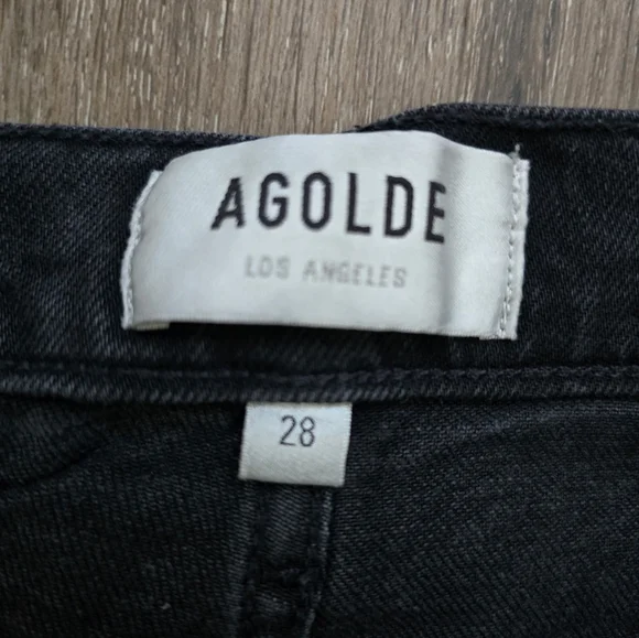 AGOLDE Black Denim Riley Jeans - Picture 2 of 3
